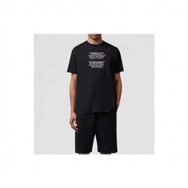 버버리 남성 블랙 크루넥 반팔티 - Mens Black Tshirts 
