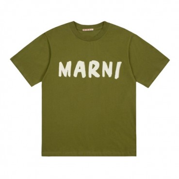 마르니 남성 클래식 그린 반팔티 - Marni Mens Green Tshirts 