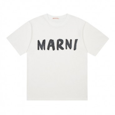 마르니 남성 클래식 아이보리 반팔티 - Marni Mens Ivory Tshirts 