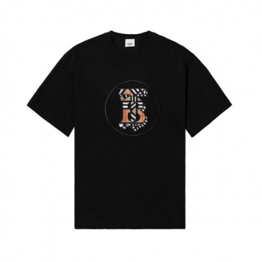 버버리 남성 블랙 크루넥 반팔티 - Mens Black Tshirts 