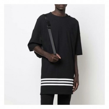 요지야마모토 남성 블랙 크루넥 반팔티 - Mens Black Tshirts 