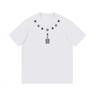 지방시 남성 크루넥 화이트 반팔티 - Mens White Tshirts 