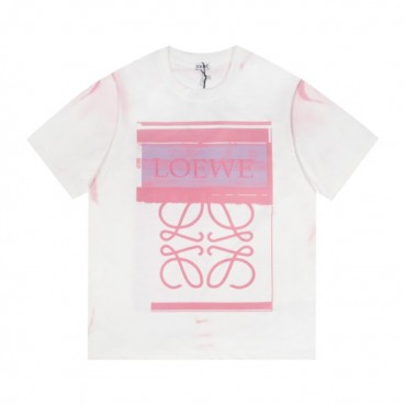 로에베 남성 이니셜 화이트 반팔티 - Mens White Tshirts 