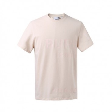 버버리 남성 베이지 크루넥 반팔티 - Mens Beige Tshirts 