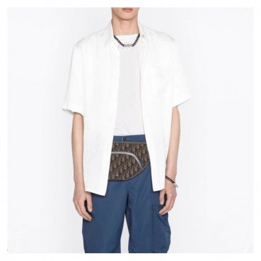디올 남성 화이트 폴로 반팔티 - Mens White Tshirts 