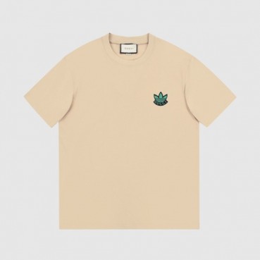 구찌 남/녀 아이보리 크루넥 반팔티 - Unisex Ivory Tshirts 