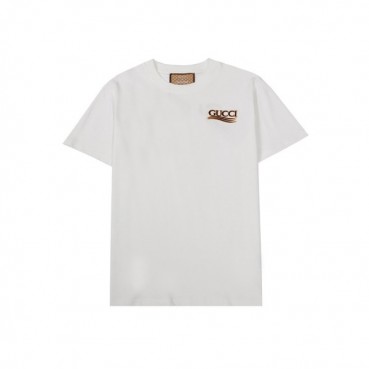 구찌 남/녀 화이트 크루넥 반팔티 - Unisex White Tshirts 