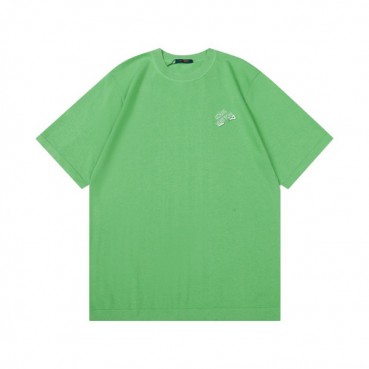 루이비통 남성 그린 크루넥 반팔티 - Mens Green Tshirts 