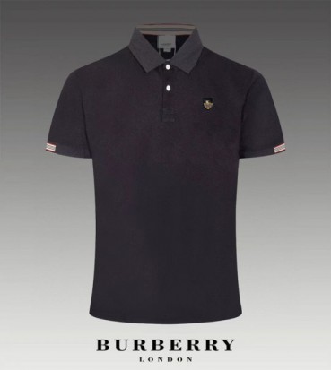 버버리 남/녀 블래 폴로 반팔티 - Unisex Black Tshirts 