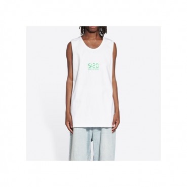발렌시아가 남성 크루넥 화이트 반팔티 - Mens White Tshirts 