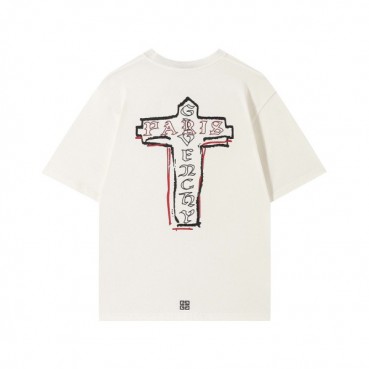 지방시 남성 크루넥 아이보리 반팔티 - Mens Ivory Tshirts 
