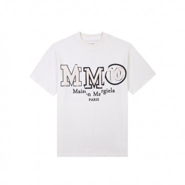 메종마르지엘라 남/녀 크루넥 화이트 반팔티 - Unisex White Tshirts 