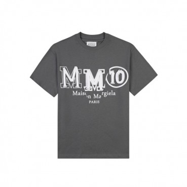 메종마르지엘라 남/녀 크루넥 그레이 반팔티 - Unisex Gray Tshirts 