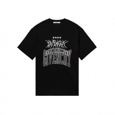 지방시 남성 크루넥 블랙 반팔티 - Mens Black Tshirts 