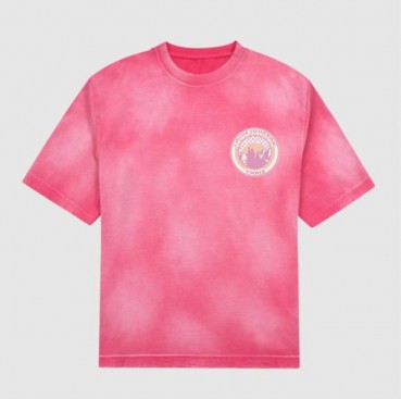 루이비통 남/녀 핑크 크루넥 반팔티 - Unisex Pink Tshirts 