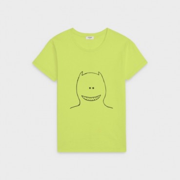 셀린느 남성 크루넥 네온 반팔티 - Mens Neon Tshirts 