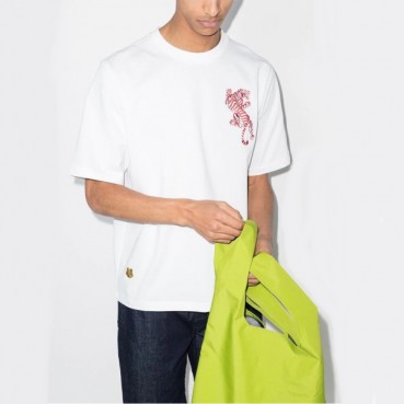 겐조 남/녀 화이트 크루넥 반팔티 - Unisex White Tshirts 