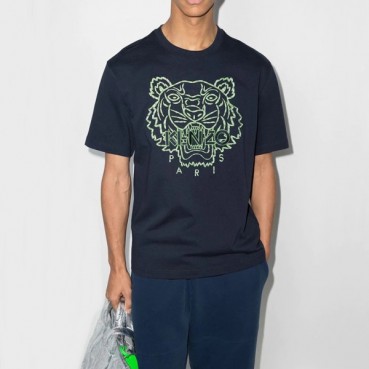 겐조 남/녀 네이비 크루넥 반팔티 - Unisex Navy Tshirts 