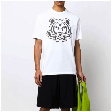 겐조 남성 화이트 크루넥 반팔티 - Mens White Tshirts 