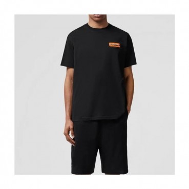 버버리 남성 블랙 크루넥 반팔티 - Mens Black Tshirts 