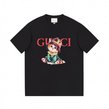 구찌 남성 블랙 크루넥 반팔티 - Mens Black Tshirts 