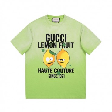 구찌 남성 그린 크루넥 반팔티 - Mens Green Tshirts 