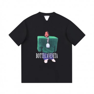보테가 남/녀 크루넥 블랙 반팔티 - Unisex Black Tshirts 