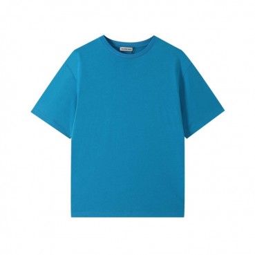발렌시아가 남성 크루넥 블루 반팔티 - Mens Blue Tshirts 