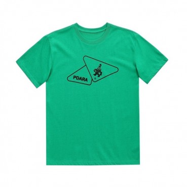 프라다 남성 크루넥 그린 반팔티 - Mens Green Tshirts 