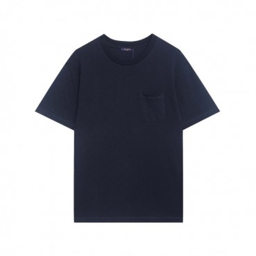 디올 남성 네이비 크루넥 반팔티 - Mens Navy Tshirts 