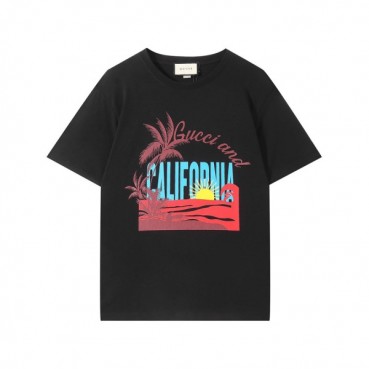구찌 남성 블랙 크루넥 반팔티 - Mens Black Tshirts 