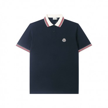 몽클레어 남성 네이비 폴로 반팔티 - Mens Navy Tshirts 