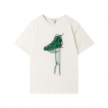 보테가 남/녀 크루넥 화이트 반팔티 - Unisex White Tshirts 