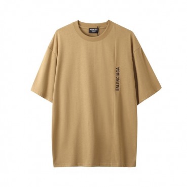 발렌시아가 남성 카멜 크루넥 반팔티 - Mens Camel Tshirts 