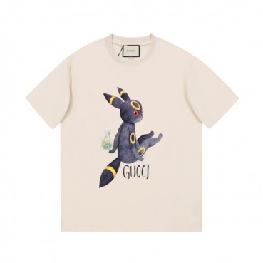 구찌 남성 아이보리 크루넥 반팔티 - Mens Ivory Tshirts 