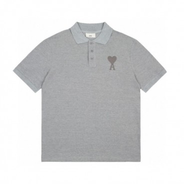 아미 남성 그레이 폴로 반팔티 - Mens Gray Tshirts 