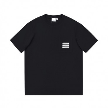 버버리 남성 블랙 크루넥 반팔티 - Mens Black Tshirts 
