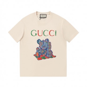 구찌 남성 아이보리 크루넥 반팔티 - Mens Ivory Tshirts 