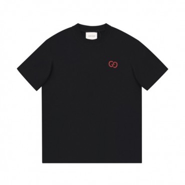 구찌 남성 블랙 크루넥 반팔티 - Mens Black Tshirts 