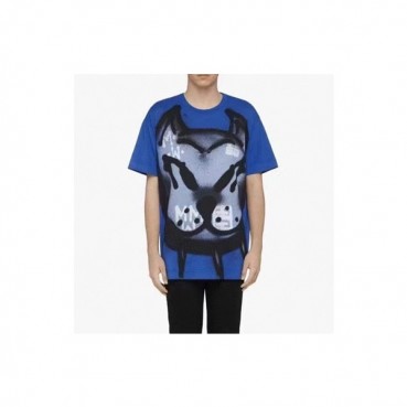 지방시 남성 크루넥 블루 반팔티 - Mens Blue Tshirts 