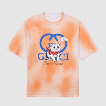 구찌 여성 크루넥 오렌지 반팔티 - Womens Orange Tshirts 