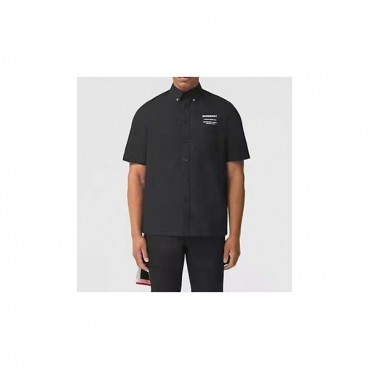 버버리 남성 블랙 폴로 반팔티 - Mens Black Tshirts 