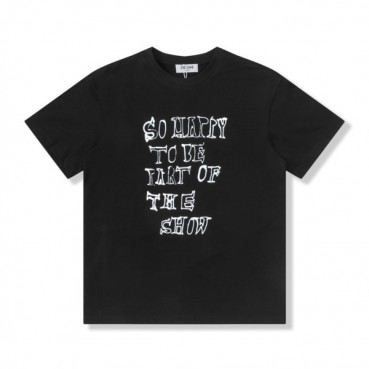 셀린느 남성 크루넥 블랙 반팔티 - Mens Black Tshirts 