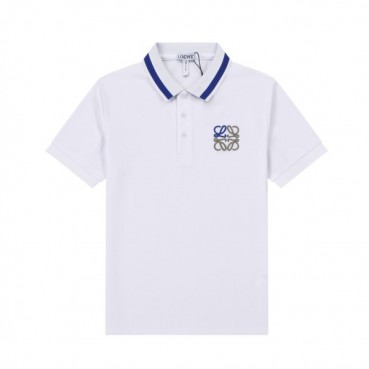 로에베 남성 이니셜 화이트 반팔티 - Mens White Tshirts 