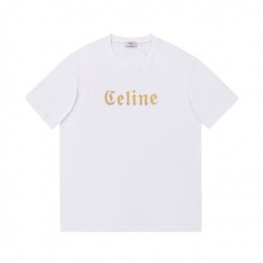 셀린느 남성 크루넥 화이트 반팔티 - Mens White Tshirts 