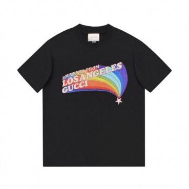 구찌 남/녀 크루넥 블랙 반팔티 - Unisex Black Tshirts 