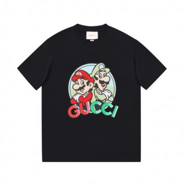 구찌 남/녀 크루넥 블랙 반팔티 - Unisex Black Tshirts 