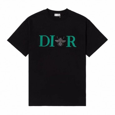 디올 남성 크루넥 블랙 반팔티 - Mens Black Tshirts 