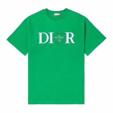 디올 남성 크루넥 그린 반팔티 - Mens Green Tshirts 