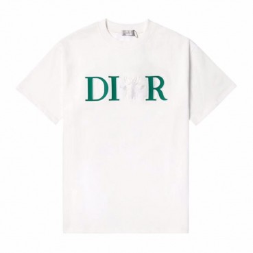 디올 남성 크루넥 화이트 반팔티 - Mens White Tshirts 